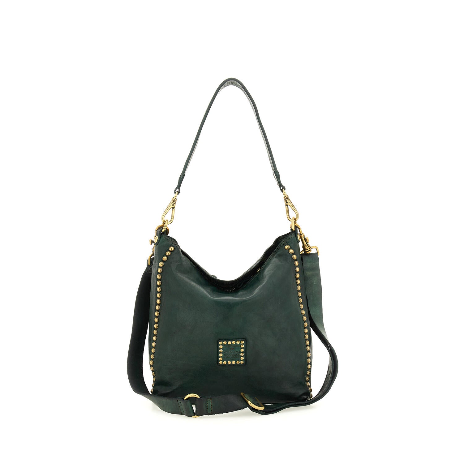 Cowhide skuldertaske - Green Bottle